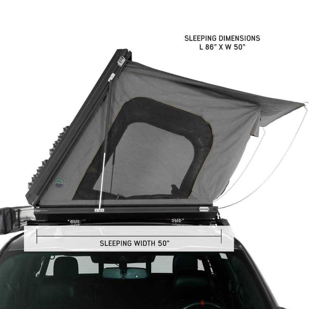 Sidewinder Side Load Aluminum Roof Top Tent - Black Shell & Grey Body