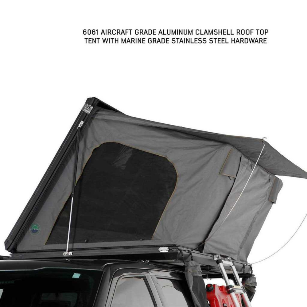 Sidewinder Side Load Aluminum Roof Top Tent - Black Shell & Grey Body