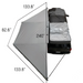 Overland Vehicle Systems Nomadic Awning 180 - Dark Gray Cover With Black Transit Dimensions 