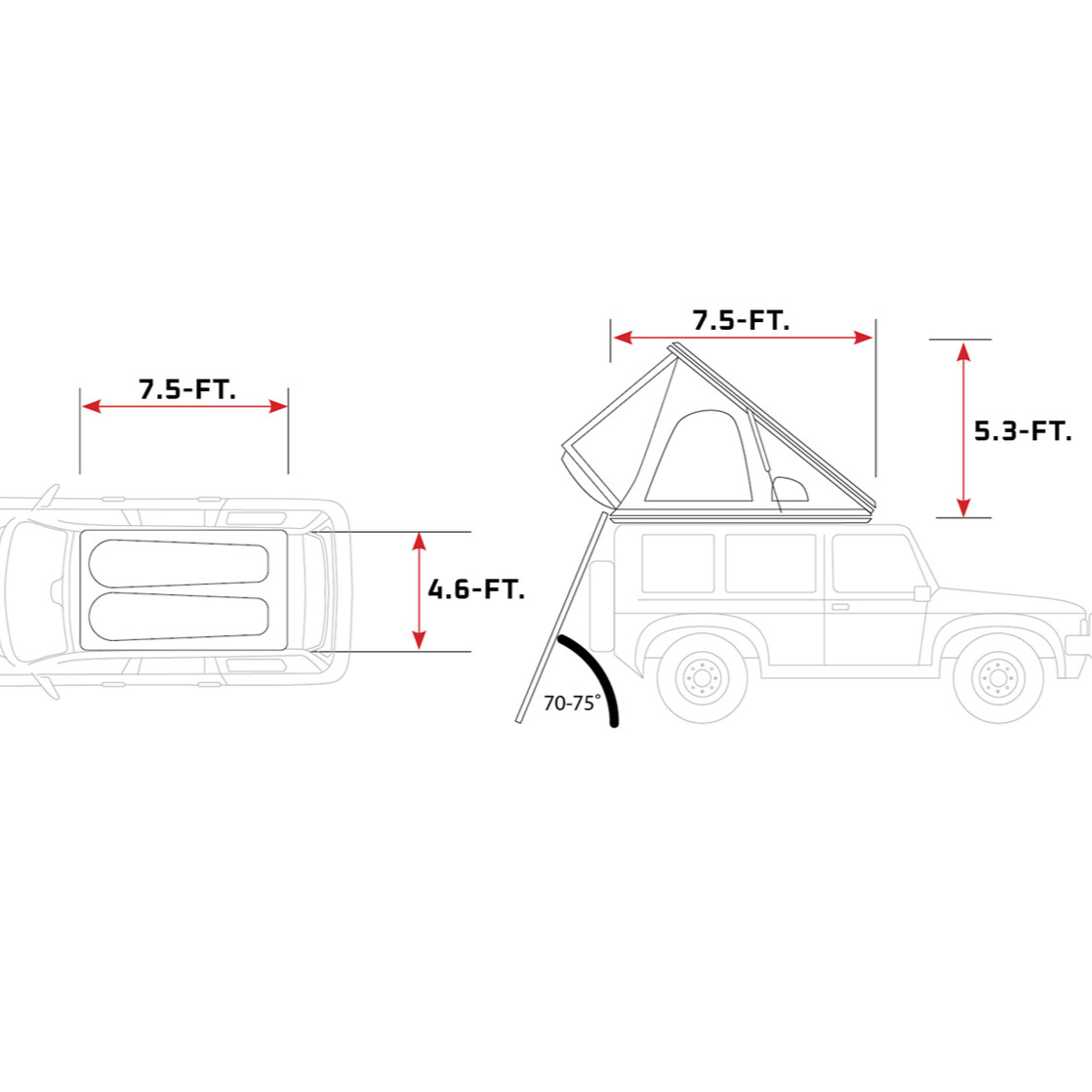 SWIFT 1400 HARD SHELL ROOFTOP TENT